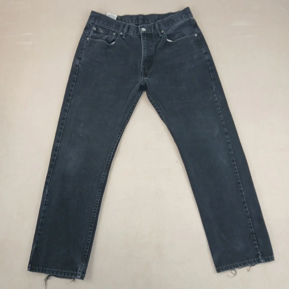 Vintage Levis 505 32x28 Mens Jeans Faded Black‎ FLAWS City Straight Grunge